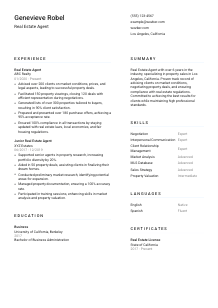 Real Estate Agent Resume Template #5