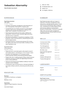 Real Estate Assistant CV Template #2