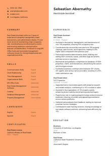 Real Estate Assistant CV Template #3