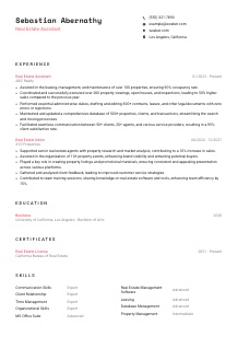 Real Estate Assistant CV Template #1