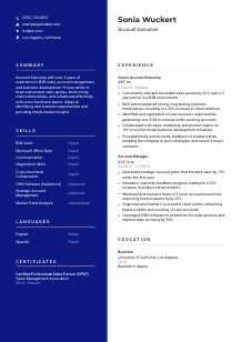 Account Executive Resume Template #3