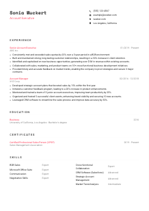 Account Executive Resume Template #1