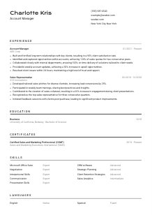 Account Manager CV Template #9