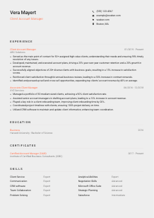 Client Account Manager CV Template #3