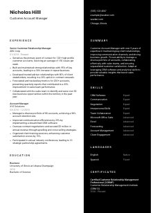 Customer Account Manager Resume Template #3