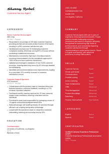 Customer Service Agent Resume Template #3