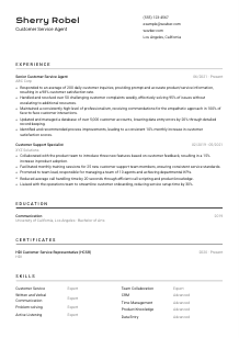 Customer Service Agent Resume Template #2