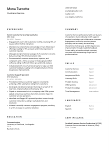 Customer Service CV Template #1