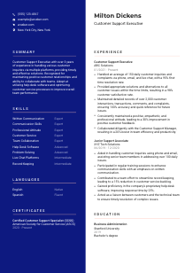 Customer Support Executive Resume Template #3