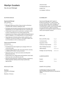 Key Account Manager CV Template #1