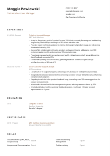 Technical Account Manager Resume Template #6