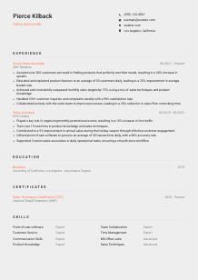 Sales Associate CV Template #3