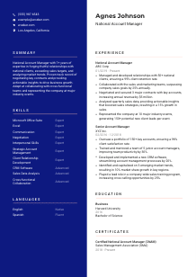 National Account Manager Resume Template #3