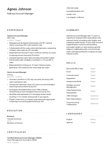 National Account Manager Resume Template #1