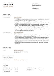 CVS Store Manager Resume Template #1