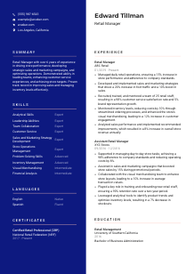 Retail Manager Resume Template #3
