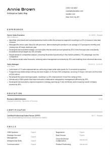 Enterprise Sales Rep CV Template #9