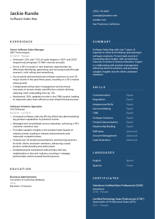Software Sales Rep Resume Template #2
