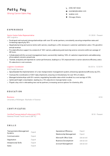Strong Carrier Sales Rep Resume Template #4