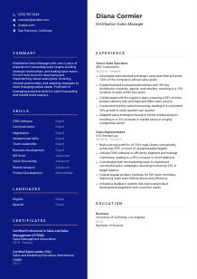 Distribution Sales Manager Resume Template #21