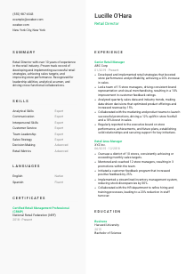 Retail Director Resume Template #2