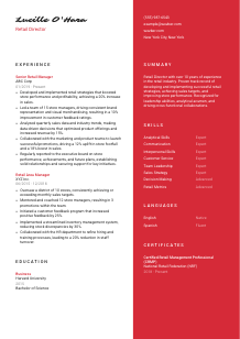 Retail Director Resume Template #3
