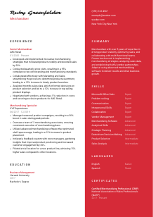 Merchandiser CV Template #22