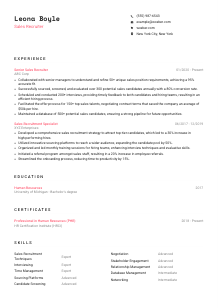 Sales Recruiter CV Template #4