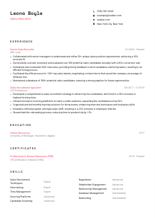 Sales Recruiter Resume Template #4