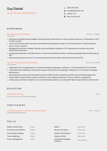 Visual Merchandising Manager CV Template #3