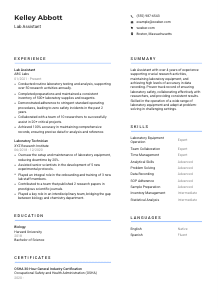 Lab Assistant CV Template #10