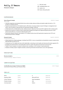 Research Analyst Resume Template #3