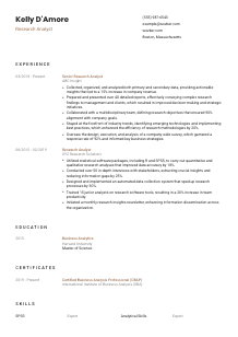 Research Analyst Resume Template #1