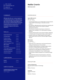 R&D Specialist Resume Template #3