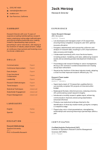 Research Director Resume Template #3