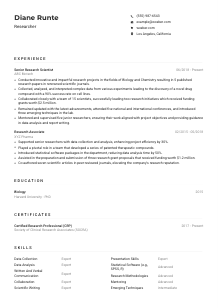 Researcher Resume Example