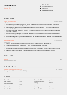 Researcher Resume Template #3