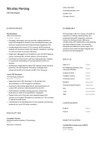 EDI Developer CV Template #2