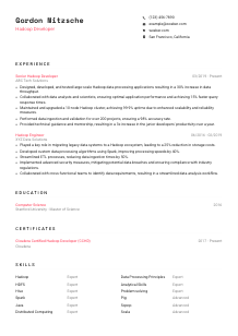 Hadoop Developer Resume Template #1
