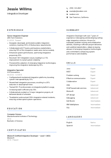 Integration Developer CV Template #10