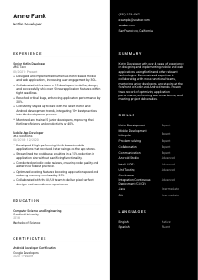 Kotlin Developer CV Template #17