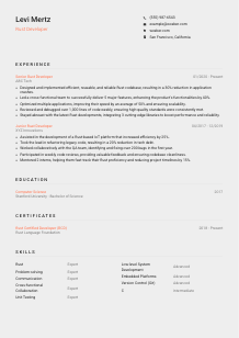 Rust Developer CV Template #23