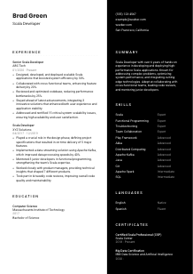 Scala Developer CV Template #17