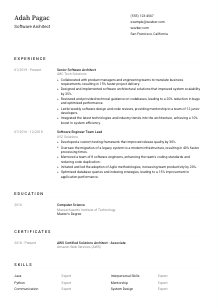 Software Architect CV Template #1