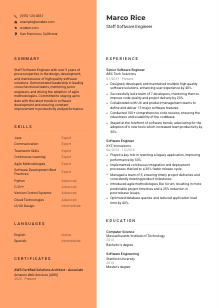 Staff Software Engineer CV Template #3