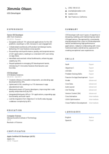 iOS Developer CV Template #2