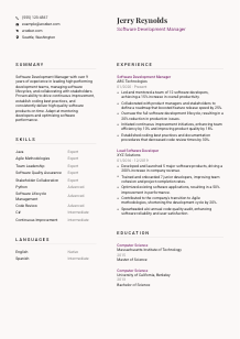 Software Development Manager Resume Template #20
