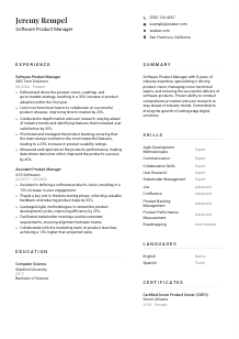 Software Product Manager Resume Template #1
