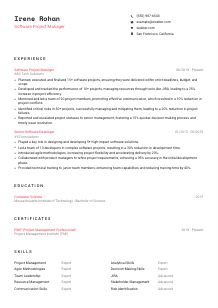 Software Project Manager Resume Template #1