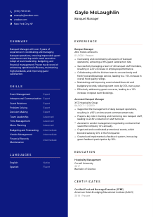 Banquet Manager CV Template #21